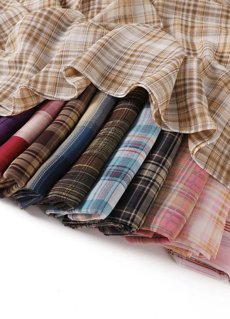 175*70CM New Plaid Print Islam Long Chiffon Scarf Wrapped Scarf Muslim Women's Hijabs Shawl Ramadan Female