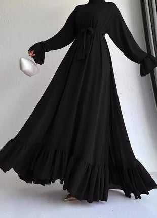 Eid Muslim Dress Women Abaya Jalabiya Sashes Ramadan Morocco Dubai Abayas Modest Arab Long Robe Kaftan Islam Party Vestidos 2024