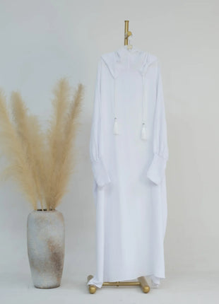 2024 Clothes for Muslim Women Fashion Summer Autumn Muslim Long Sleeve Solid Color Long Abaya Hijab Dress Kaftan Abaya Dubai