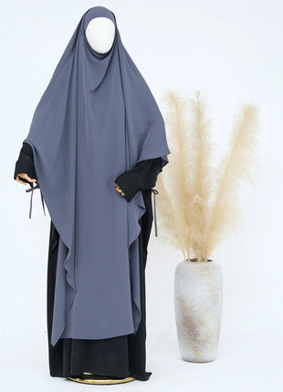 Eid Muslim Women Khimar Hijab Islamic Dubai Solid Color Scarves Turban Arab Ladies Praying Headdress Ramadan Long Headscarf 2025