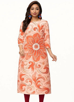 Muslim Dress Kurt Women's Fashionable And Elegant National Style Slit Hem Straight Tube Casual Color Pattern Abaya Luxury