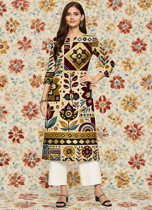 Muslim Dress Kurt Women's Fashionable Long Sleeved Straight Tube Casual Elephant Flowers Pattern Robe Marocain Islamic Prayer