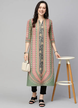 Muslim Kurt Women's Fashionable And Comfortable Kurt Dress Long Sleeved Straight Tube Casual Ethnic Middle Eastern Arabic Dress