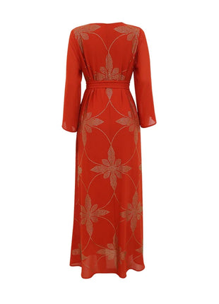 Eid Morocco Party Dress Women Muslim Abaya Diamond Ramadan Chiffon Dubai Abayas Kaftan Elegant Robe Vestidos Turkey Gown 2023