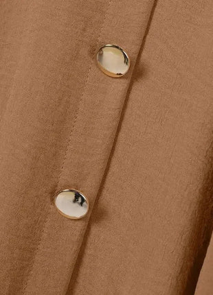 Ramadan Women Eid Muslim Two Pieces Set Split Blouse & Pant Musulman Ensemble Button Shirt Pants Matching Sets Femme Abaya 2024