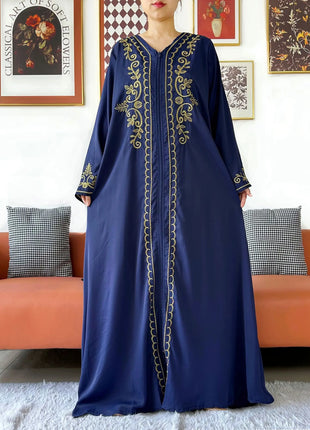 2025 New Elegant Women Abaya Long Sleeve Chiffon Loose Open Abaya Muslim Islamic Clothing Cardigan Style for Special Occasions