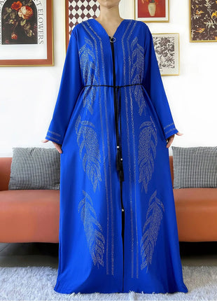 New Middle East Africa Elegant Women Cardigan Chiffon Loose Open Zippier Abaya Muslim Islamic Clothing Cardigan Style Loose Size
