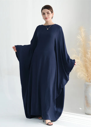 Ramadan Eid Soft Crepe Khimar Batwing Abaya Dubai Islam Muslim Modest African Dresses For Women Kaftan Kebaya Robe Femme Musulma