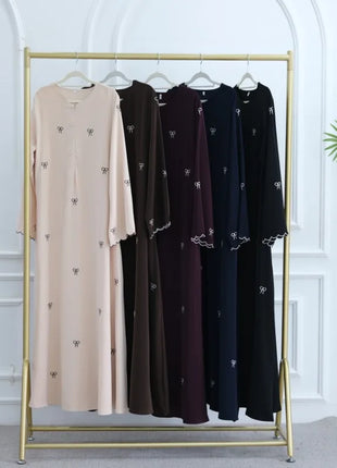 Luxury Dubai Butterfly Embroidery Abaya Muslim Women Modest Dress Islamic Femme Vacation Outfit 2025 Fashion Turkey Kaftan Robe