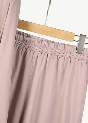 Ramadan Two Piece Sets Shirt &Pants Women Muslim Suits Shirt Blouse Musulman Ensembles Moroccan Kaftan Islamic Dress Sets