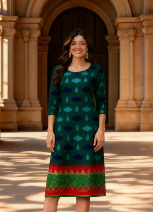 National style Muslim Women's Casual Fashionable Comfortable Kurtta Dress Slit hem Abito Donna Musulmana Girls Prayer Dress