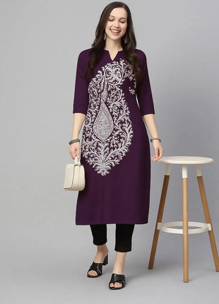 National style Muslim Women Kurtta Casual Dress Long Sleeve Straight Casual Ethnic Mandarin 3D Design Suitable Caftan Femme