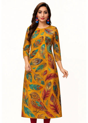 Dress Kurtta Women Fashionable Straight Tube Casual Bright Slit hem Peacock Patterns Robe Arabe Robe Traditionnelle Arabe Muslim