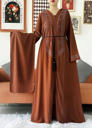 Laxury Design New Women Elegant Dress Chiffon Open Abaya Muslim Women Dress Islamic Clothing Cardigan Abaya Women Muslim Dress