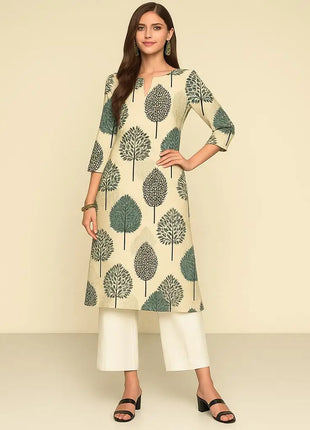 Muslim Kurtta women's Casual Fashion Dress Long Sleeved Straight Tube Casual Ethnic Flower Round Neck Regular Size Design Sense