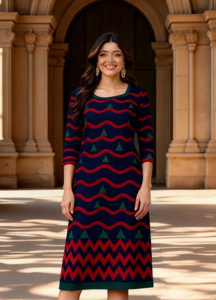 Muslim Kurt Women's Casual Fashion Dress Slit hem Straight Tube Casual Turkish Abaya National Style Musluman Bayan Elbise