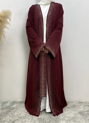 Ramadan Eid Dubai Open Black Muslim Kimono Abaya Damen Turkey Islam Abayas For Women Dress Kebaya Robe Femme Musulmane Kaftan