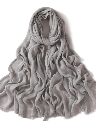 New Arrival Crinkle Rayon Hijab for Women Muslim Scarf Shawls Tie-dye Headscarf Wraps Plain Modal Cotton Islamic Turban Ramanda