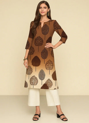 Muslim Kurtta women's Casual Fashion Dress Long Sleeved Straight Tube Casual Ethnic Flower Round Neck Regular Size Design Sense