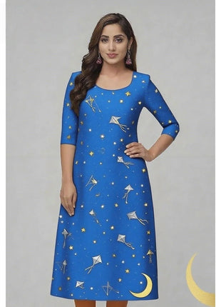 Muslim Kurtta Women Casual Fashion Dress Straight Tube Casual Ethnic Vetement Femme Flowers National style Kaftan Dress Moroccan