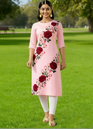 Muslim Dress Kurt Women's Fashionable And Elegant Slit hem Straight Tube Casual Kurtta Pattern Islamic Clothing For Women