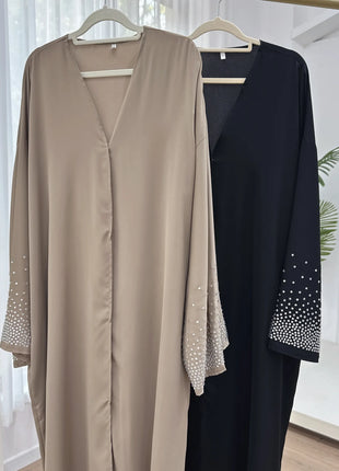 Eid Muslim Diamond Abaya For Women Button Cardigan Up Jalabiya Ramadan Dress 2026 Ramadan Caftan Party Long Robe Vestido Largos