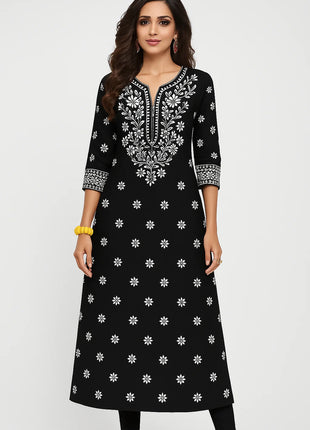 National style Muslim Women Kurt Casual Dress Long Sleeve Straight Casual Ethnic Flower Mandarin 3D Design Suitable Caftan Femme