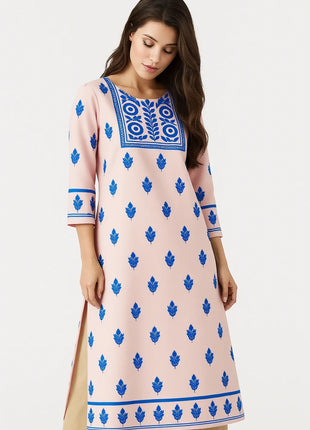 Muslim Dress Kurt Women Fashionable And Elegant Straight Tube Casual Colorful Slit hem Abito Donna Islamic Clothing For Women