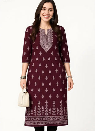 Muslim Women Casual Comfortable Kurt Dress Straight Tube Ethnic Peacock Abito Donna Musulmana Girls Prayer Dress