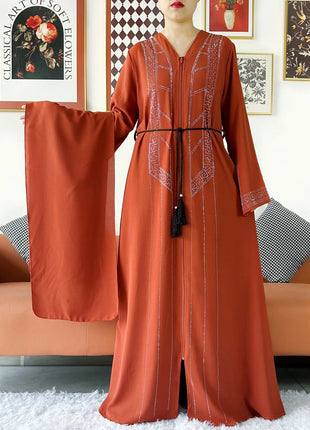 Laxury Design New Women Elegant Dress Chiffon Open Abaya Muslim Women Dress Islamic Clothing Cardigan Abaya Women Muslim Dress