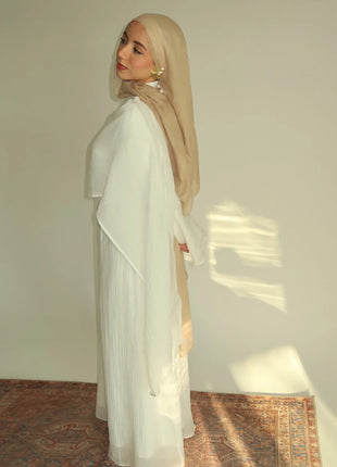 Two Piece Middle East Muslim Cardigan Set for Women Ramadan Eid Dubai Modest Abaya Dress Elegant Islam Solid Turkey Robe Outfit