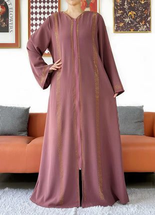 New Elegant Women Abaya Long Sleeve Chiffon Loose Open Abaya Muslim Islamic Clothing Cardigan Style Muslim Fashion Dresses
