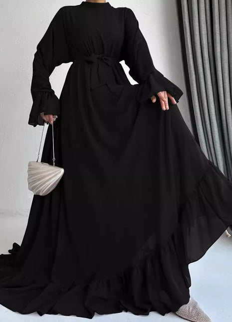 Eid Muslim Dress Women Abaya Jalabiya Sashes Ramadan Morocco Dubai Abayas Modest Arab Long Robe Kaftan Islam Party Vestidos 2024
