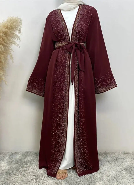 Ramadan Eid Dubai Open Black Muslim Kimono Abaya Damen Turkey Islam Abayas For Women Dress Kebaya Robe Femme Musulmane Kaftan