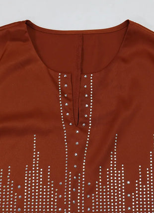 Muslim Satin Dress for Women Fashion Diamond Evening Dress Abaya Dubai Dinner Robe Muslim Dress Women Clothes for Muslim Women