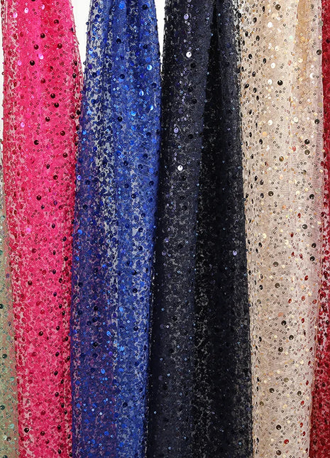 40 Colors 3mm 5mmTulle Bridal Dress with Sequins Iridescent Embroidery Tube Beading Boning Cord Lace Trim Formal Wedding Gown