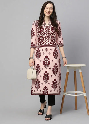 Muslim Women Kurtta Casual Dress National Style Straight Casual Ethnic Flower Mandarin Design Suitable Morocco Marokkaanse