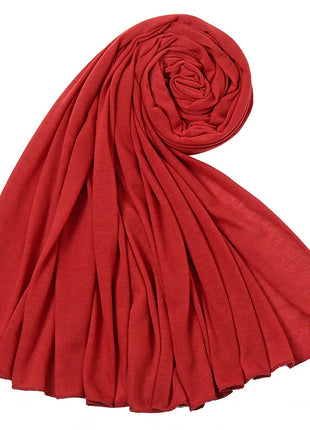 Hot Muslim Fashion Woman Soft Hijabs Scarf Shawl Plain Cotton Jersey Scarves Turban Women Long Shawls Head Wrap Headband Abaya