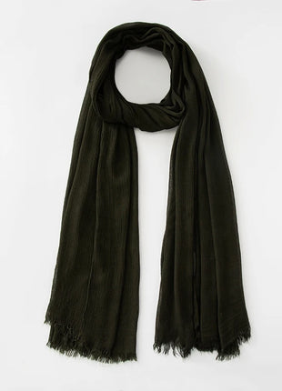 61 Colors Soft Cotton Viscose Scarf Rayon Material Muslim Hijab Mid Eastern Plain Solid Color Headscarf With Tassel