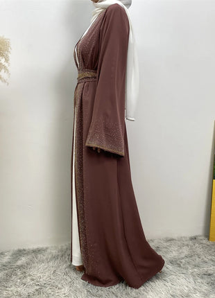 Ramadan Eid Dubai Open Black Muslim Kimono Abaya Damen Turkey Islam Abayas For Women Dress Kebaya Robe Femme Musulmane Kaftan