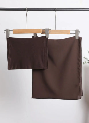 2 Piece Set Chiffon Hijab Matching Undercap Chiffon Scarf with Matching Underscarf Shawls Scarves Head Scarf Headwraps for Women