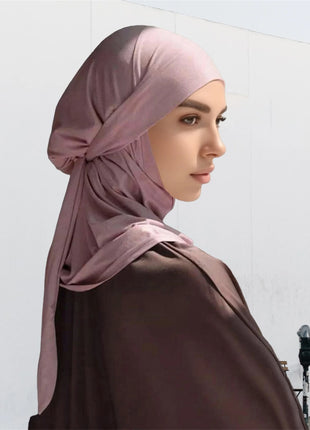 Modal Cotton Jersey Hijab Scarf Long Muslim Shawl Plain Soft Turban Tie Head Wraps For Women Africa Headband
