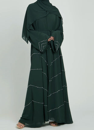 Eid Muslim Women Abaya Morocco Party Dress Abayas Elegant Prayer Diamond Long Sleeve Robe Dresses Ramadan Musulman Maxi Vestidos