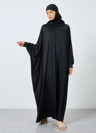 Islamic Prayer Abaya Muslim Women Abayas Long Sleeve Hooded Modesty Ramadan Dresses With Hijab Jilbabs Middle Eastern Kaftans
