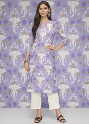 Muslim Kurtta women's Casual Fashion Dress Long Sleeved Straight Tube Casual Ethnic Flower Round Neck Regular Size Design Sense