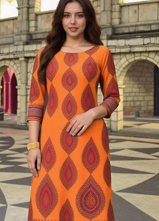 Muslim Dress Kurt Women's Fashionable Slit hem Straight Tube Casual Elephant Women Dress Turkish Abaya Abito Donna Musulmana
