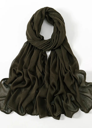 Fashion Modal Hijab Rayon Cotton Shawls Muslim Hijabs For Women Plain Scarf Big Size Headscarf Islamic Turban Headband 190*85cm