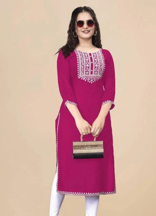 Muslim Kurt Women's Fashionable And Comfortable Dress With Flowers Straight Tube And National style Abito Donna Musulmana