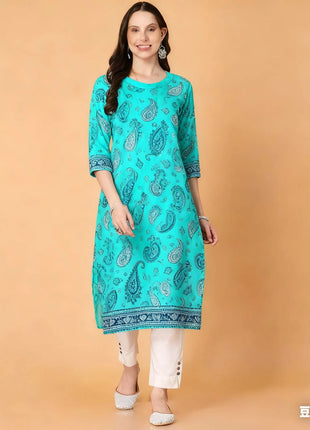 Muslim Black Dress Kurt Women's Fashionable Slit hem Straight Tube Casual Flowers Elephant Pattern Islamic Abito Donna Musulmana