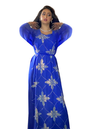 Eid Morocco Party Dress Women Muslim Abaya Diamond Ramadan Chiffon Dubai Abayas Kaftan Elegant Robe Vestidos Turkey Gown 2023